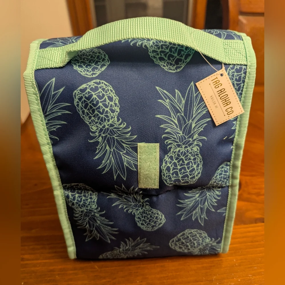 🍍Whole Foods/Tag Aloha Hawaii Insulated Foldable LunchBag Nwt Pineapple Print